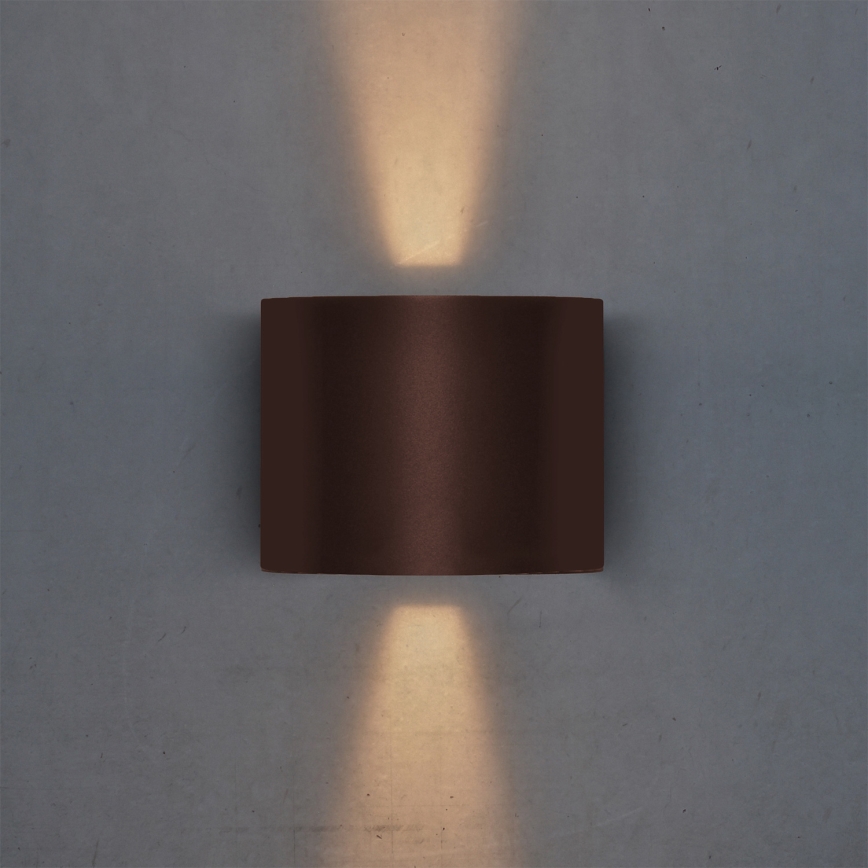 Brilagi - LED-Außenwandleuchte RONDO, 6W/230V, braun, IP54