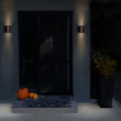 Brilagi - LED-Außenwandleuchte RONDO, 6W/230V, braun, IP54