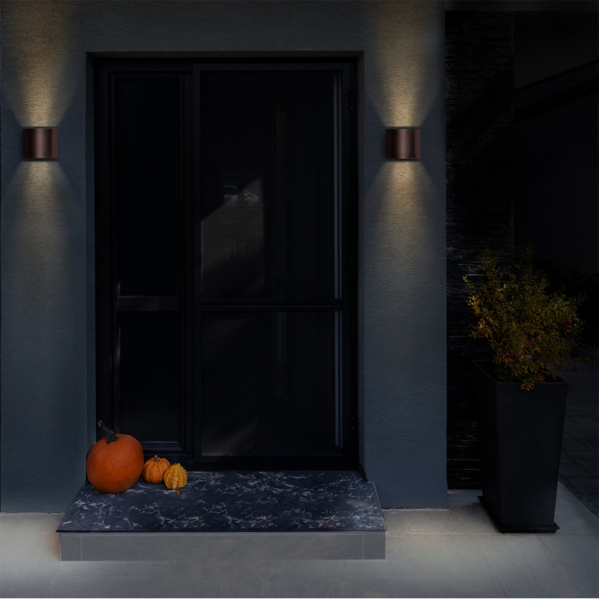 Brilagi - LED-Außenwandleuchte RONDO, 6W/230V, braun, IP54