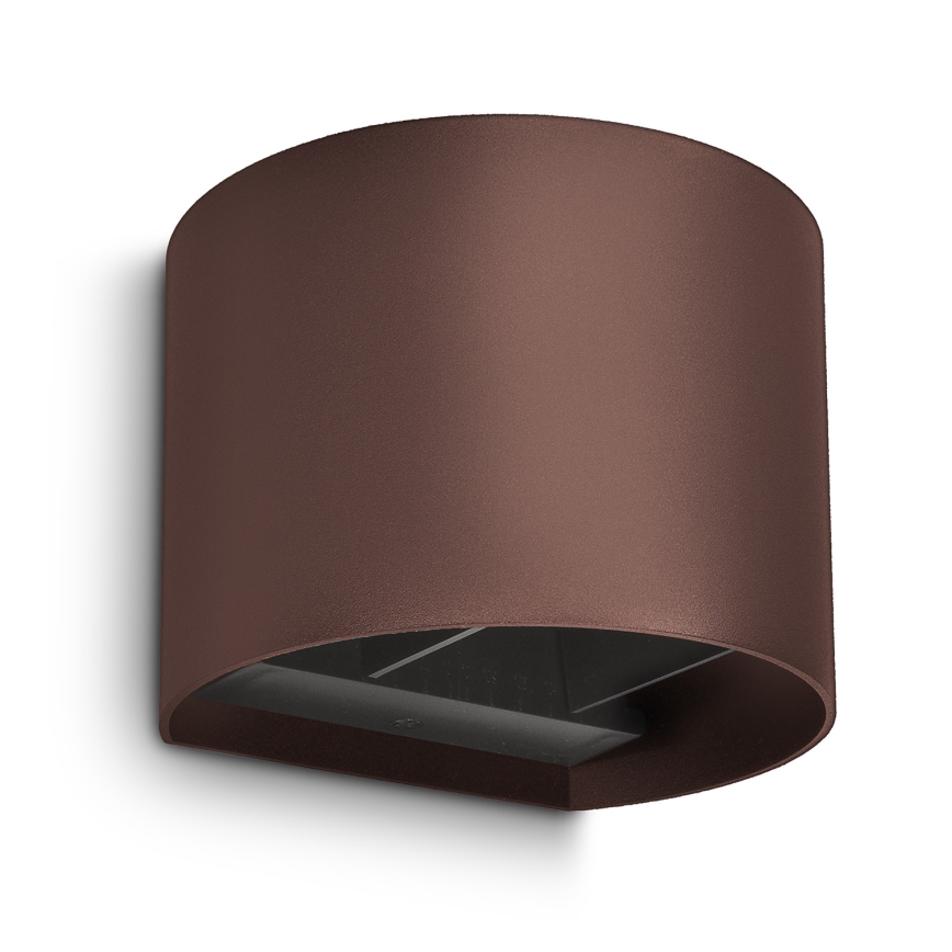 Brilagi - LED-Außenwandleuchte RONDO, 6W/230V, braun, IP54