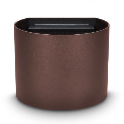 Brilagi - LED-Außenwandleuchte RONDO, 6W/230V, braun, IP54