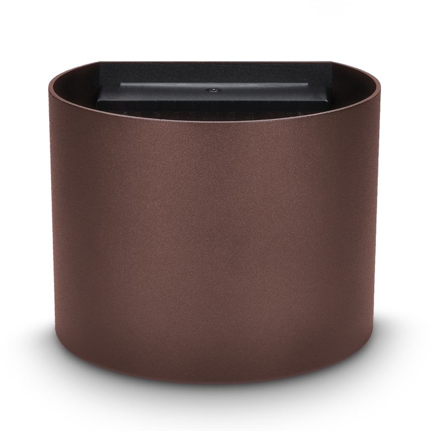 Brilagi - LED-Außenwandleuchte RONDO, 6W/230V, braun, IP54