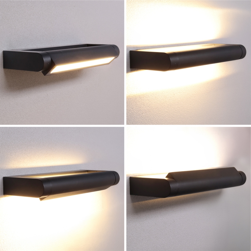 Brilagi - LED-Außenwandleuchte SALERNO LED/12W/230V 35,5 cm schwarz IP65