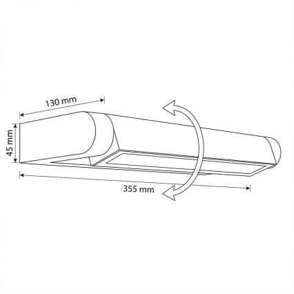 Brilagi - LED-Außenwandleuchte SALERNO LED/12W/230V 35,5 cm schwarz IP65