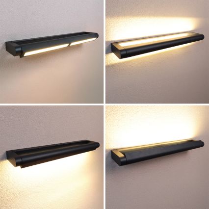 Brilagi - LED Außenwandleuchte SALERNO LED/24W/230V 66 cm schwarz IP65