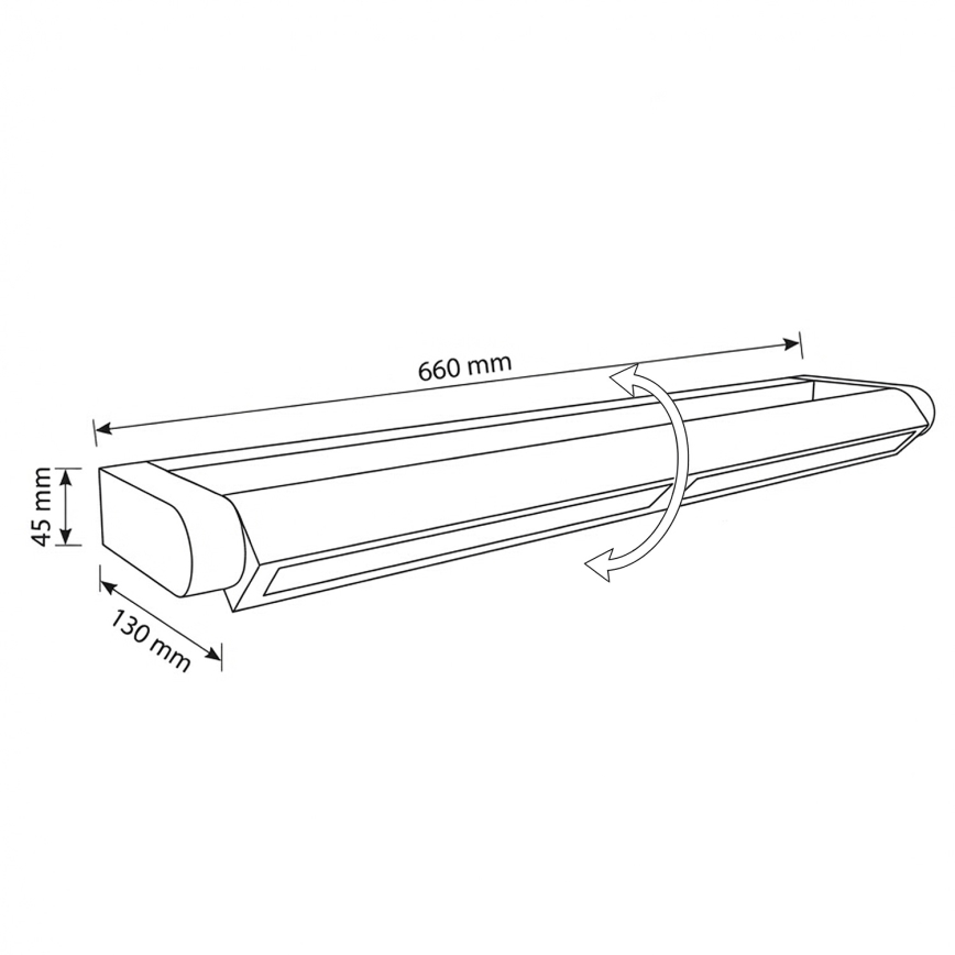 Brilagi - LED Außenwandleuchte SALERNO LED/24W/230V 66 cm schwarz IP65