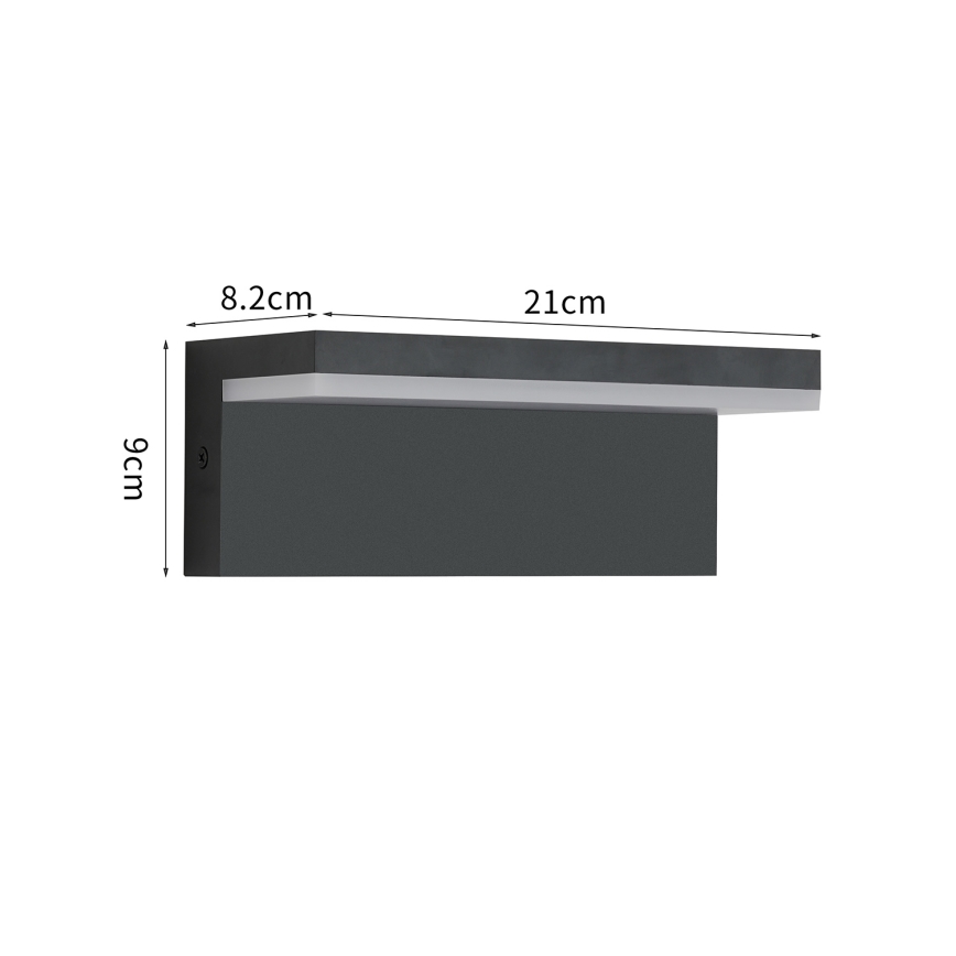 Brilagi - LED-Außenwandleuchte TESSI LED/10W/230V schwarz IP54