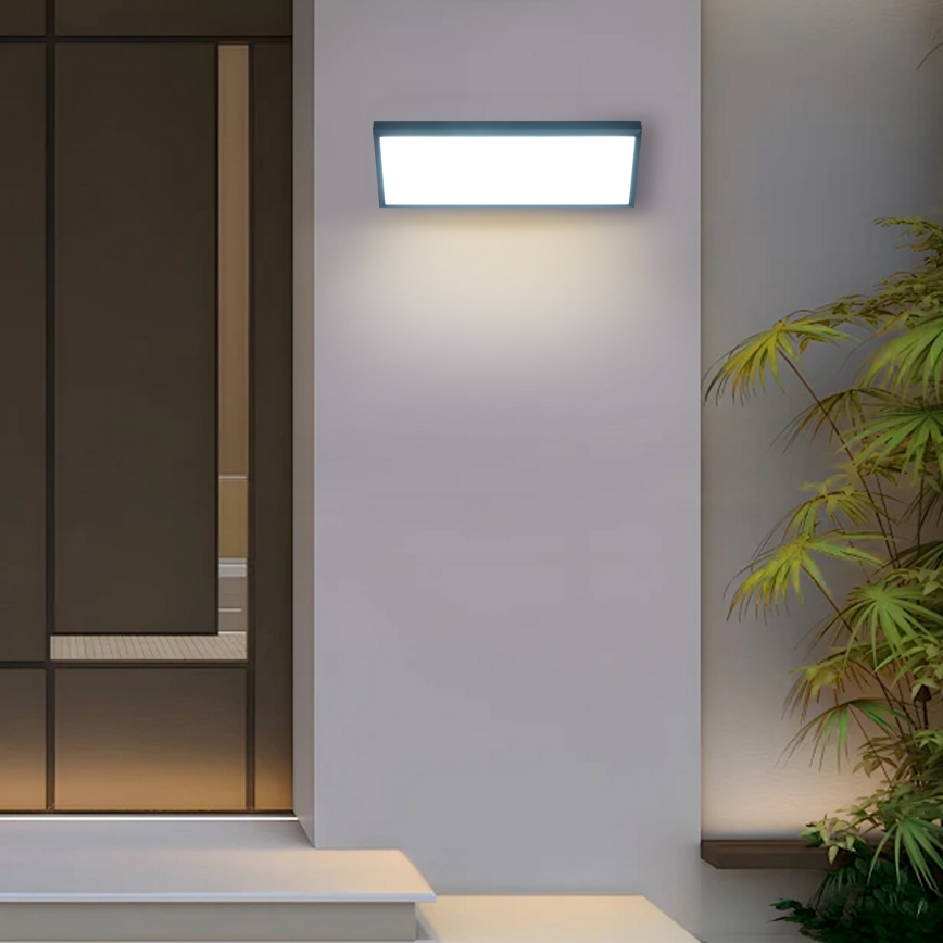 Brilagi - LED-Außenwandleuchte TRIANGLE 42 W/230 V Anthrazit IP65