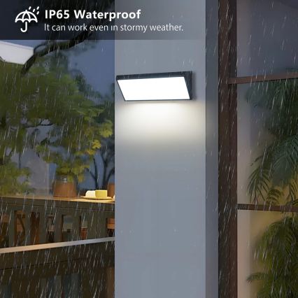 Brilagi - LED-Außenwandleuchte TRIANGLE LED/42W/230V schwarz IP65