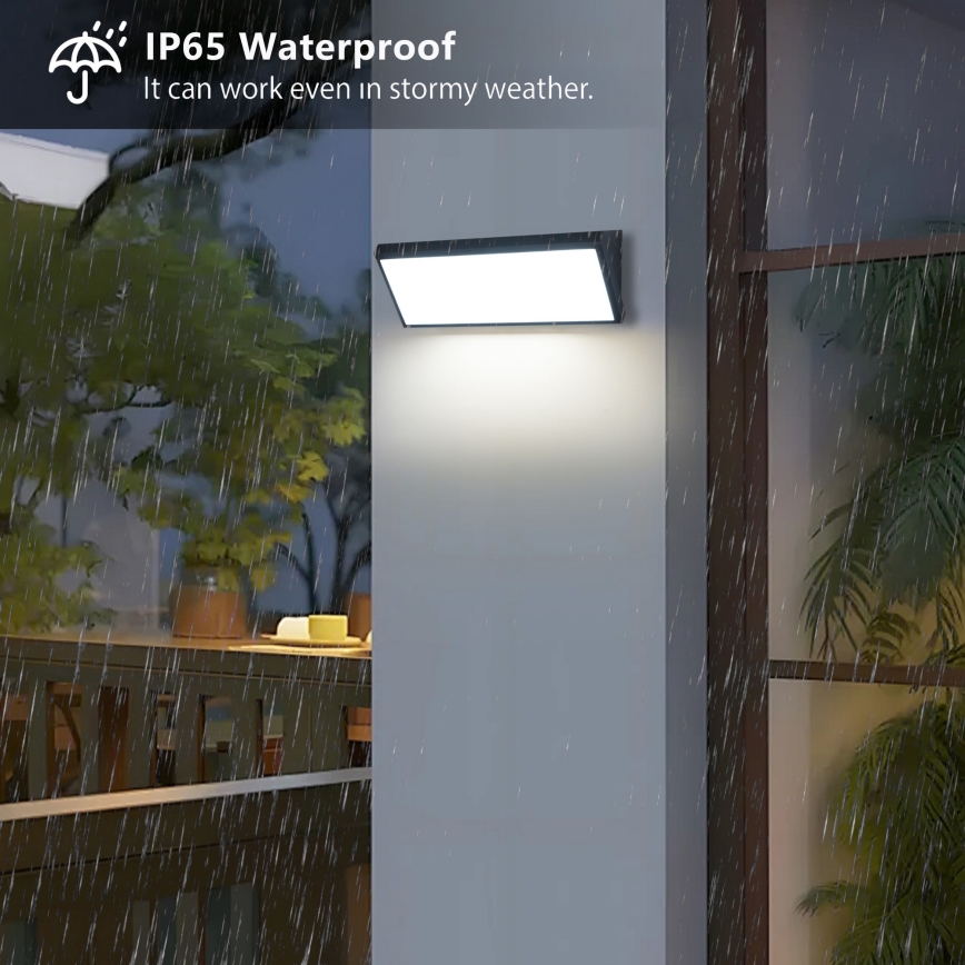 Brilagi - LED-Außenwandleuchte TRIANGLE LED/42W/230V schwarz IP65