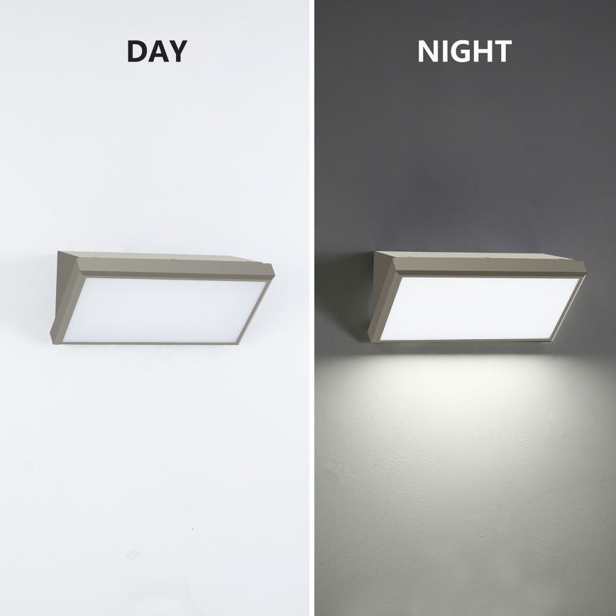 Brilagi - LED-Außenwandleuchte mit Sensor TRIANGLE LED/20W/230V grau IP65