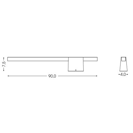 BRILAGI - LED Außenwandleuchte VELORA LED/12W/230V 90 cm IP44 anthrazit