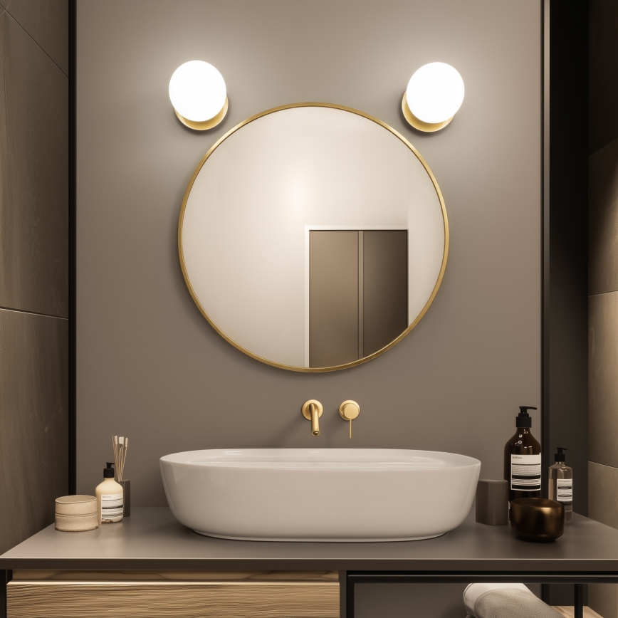 Brilagi - LED-Badezimmer-Wandleuchte BALL LED/6W/230V 3000/4000/6500K IP44 goldfarben