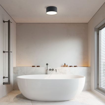 Brilagi - FORIS LED-Deckenleuchte für Badezimmer, 14 W, 230 V, Ø 12 cm, schwarz, IP44