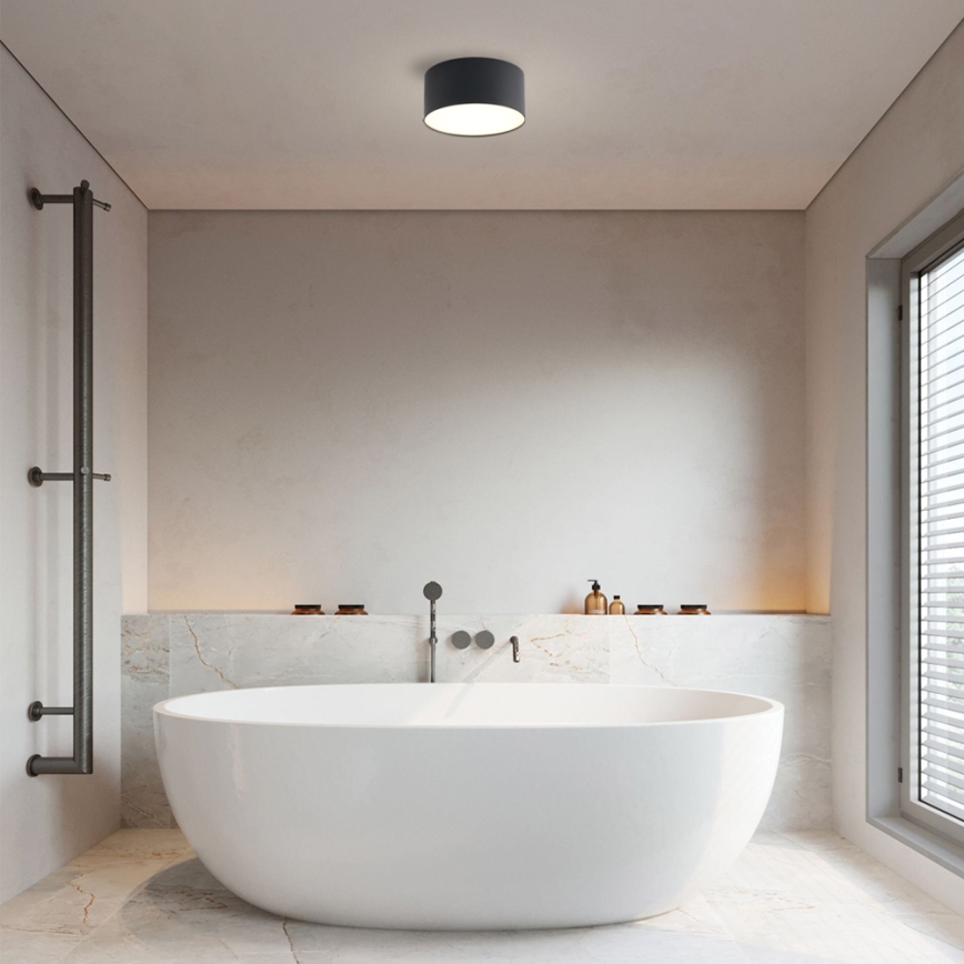 Brilagi - FORIS LED-Deckenleuchte für Badezimmer, 14 W, 230 V, Ø 12 cm, schwarz, IP44