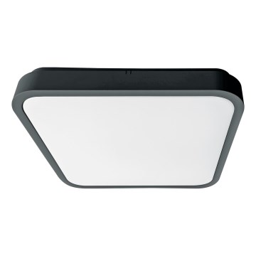 Brilagi - LED Badezimmer-Deckenleuchte mit Sensor ZENNA LED/18W/230V 28,5x28,5 cm IP44 Anthrazit + Fernbedienung