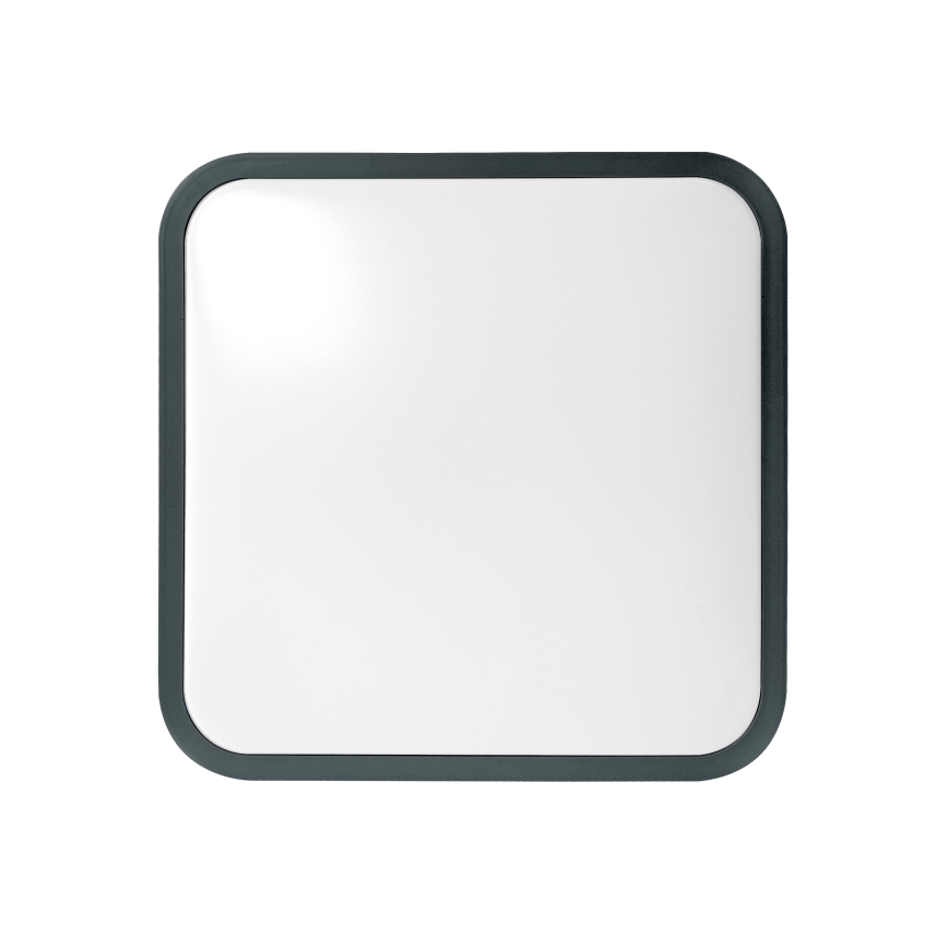 Brilagi - LED Badezimmer-Deckenleuchte mit Sensor ZENNA LED/18W/230V 28,5x28,5 cm IP44 Anthrazit + Fernbedienung