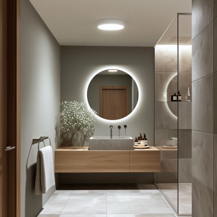Brilagi - LED-Deckenleuchte für Badezimmer POOL LED/24W/230V 3000/4000/5500K Ø 30 cm IP54 weiß