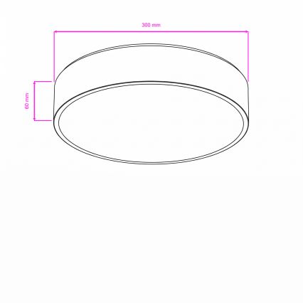 Brilagi - LED-Deckenleuchte für Badezimmer POOL LED/24W/230V 3000/4000/5500K Ø 30 cm IP54 weiß