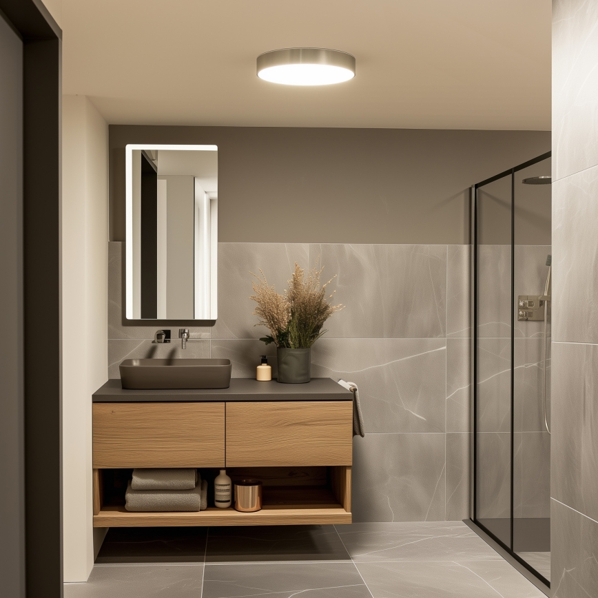 BRILAGI - LED Badezimmer-Deckenleuchte POOL LED/36W/230V 3000/4000/5500K Ø 40 cm IP54 matt-chrom