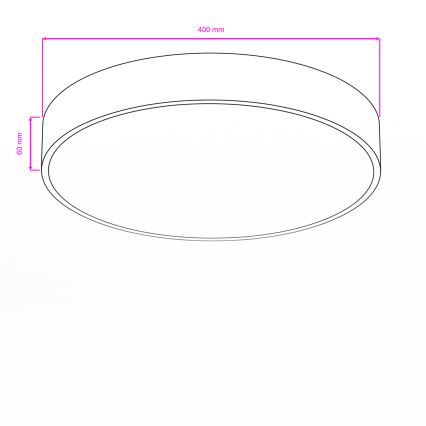 Brilagi - POOL LED Deckenleuchte für Badezimmer, 36W/230V, 3000/4000/5500K, Ø 40 cm, IP54, schwarz