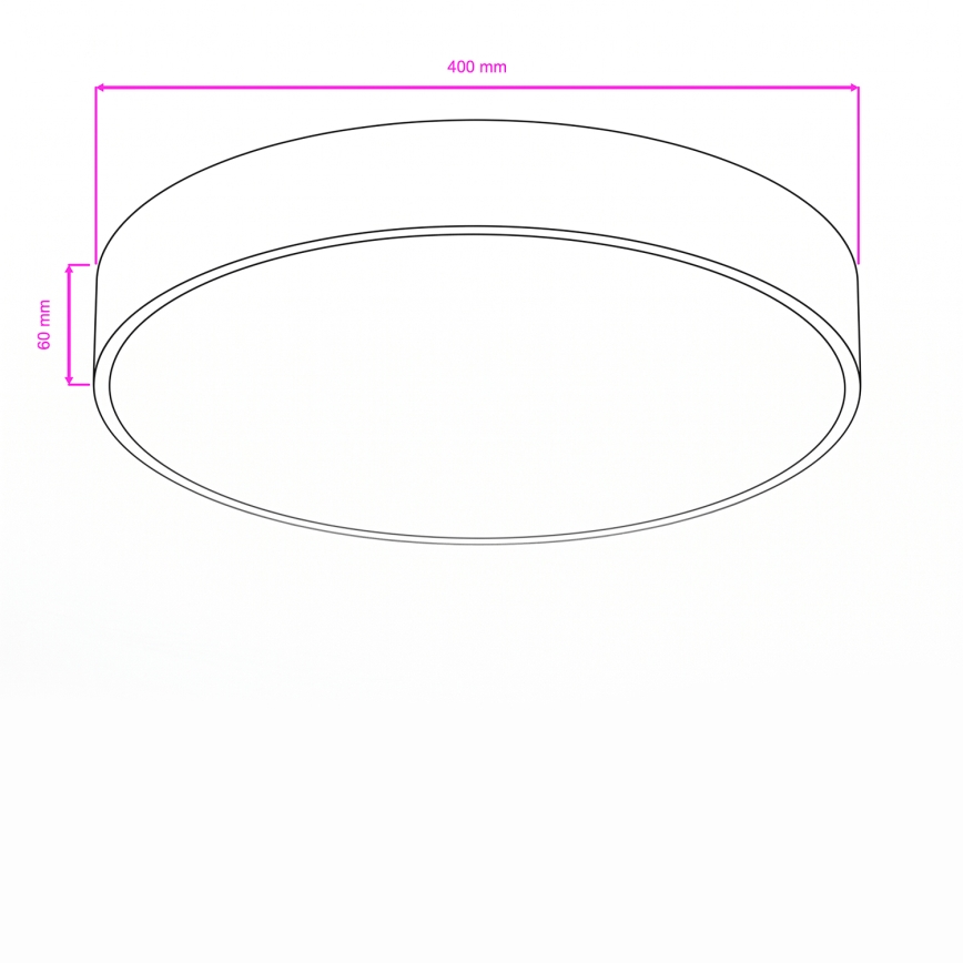 Brilagi - POOL LED Deckenleuchte für Badezimmer, 36W/230V, 3000/4000/5500K, Ø 40 cm, IP54, schwarz