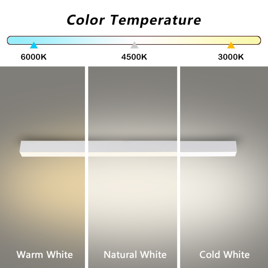 Brilagi - LED-Badezimmer-Deckenleuchte SLEEKLINE LED/40W/230V 3000/4500/6000K weiß IP44