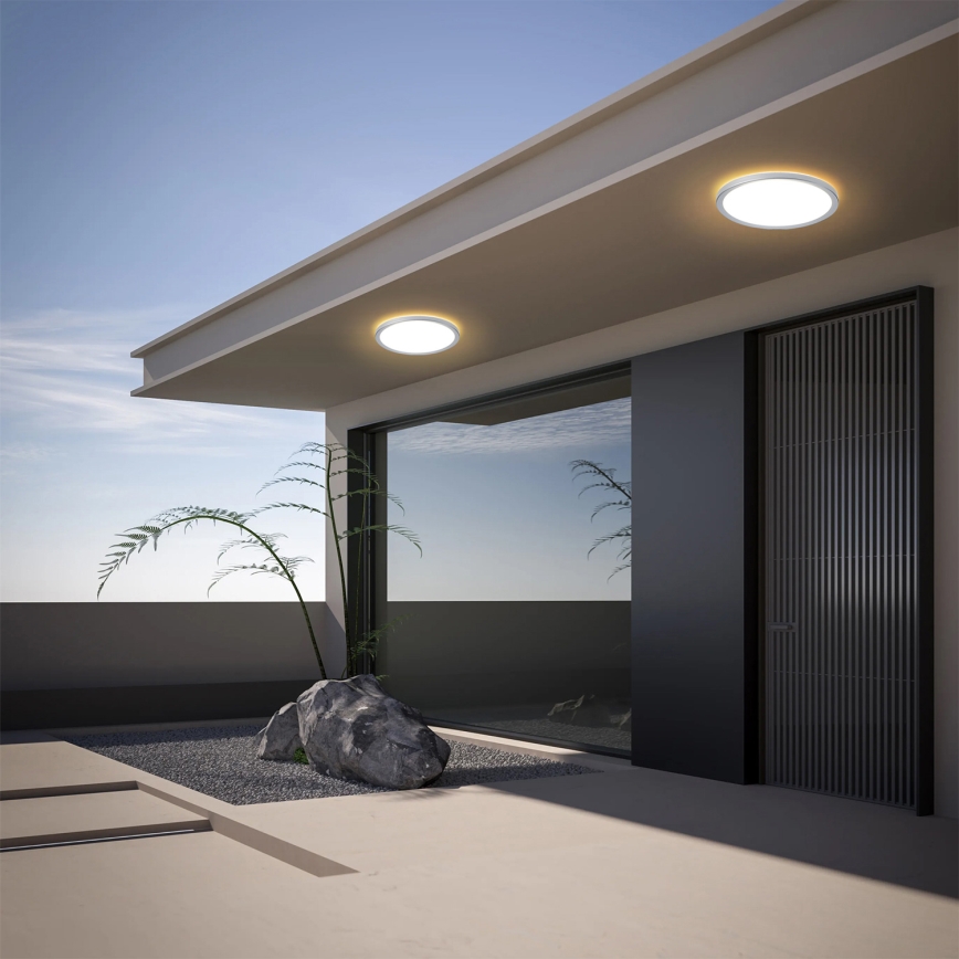 Brilagi - LED Badezimmer-Deckenleuchte ULTRA SLIM LED/18W/230V Ø 30 cm silber IP54