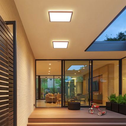 Brilagi - LED Badezimmer-Deckenleuchte ULTRA SLIM LED/24W/230V 42x42 cm Roségold IP54