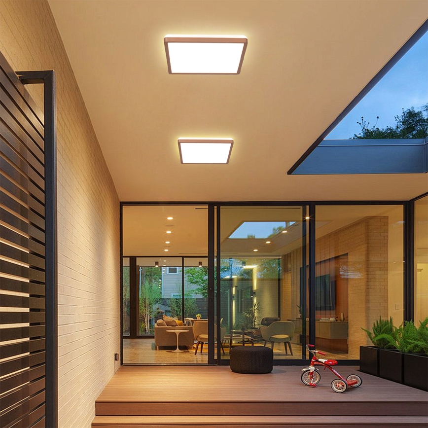 Brilagi - LED Badezimmer-Deckenleuchte ULTRA SLIM LED/24W/230V 42x42 cm Roségold IP54