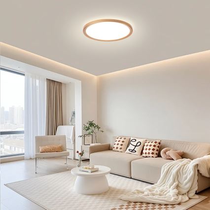 Brilagi - LED Badezimmer-Deckenleuchte ULTRA SLIM LED/24W/230V Ø 42 cm Roségold IP54