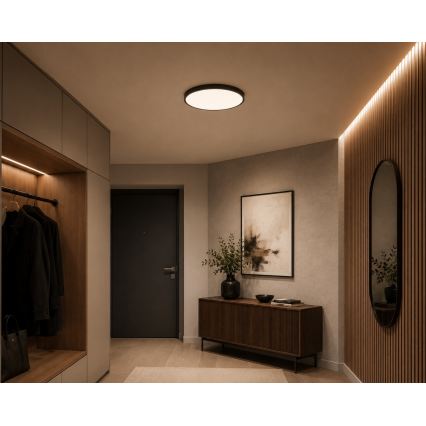 Brilagi - LED-Badezimmer-Deckenleuchte ZENNA LED/18W/230V Ø 29,5 cm IP44 anthrazit
