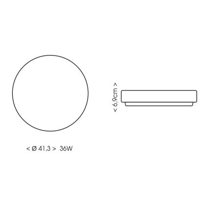 BRILAGI - LED-Deckenleuchte für Badezimmer mit Sensor ZENNA LED/36W/230V Ø 41,3 cm IP44 schwarz + Fernbedienung
