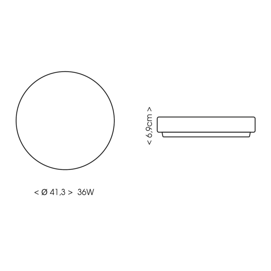 BRILAGI - LED-Deckenleuchte für Badezimmer mit Sensor ZENNA LED/36W/230V Ø 41,3 cm IP44 schwarz + Fernbedienung