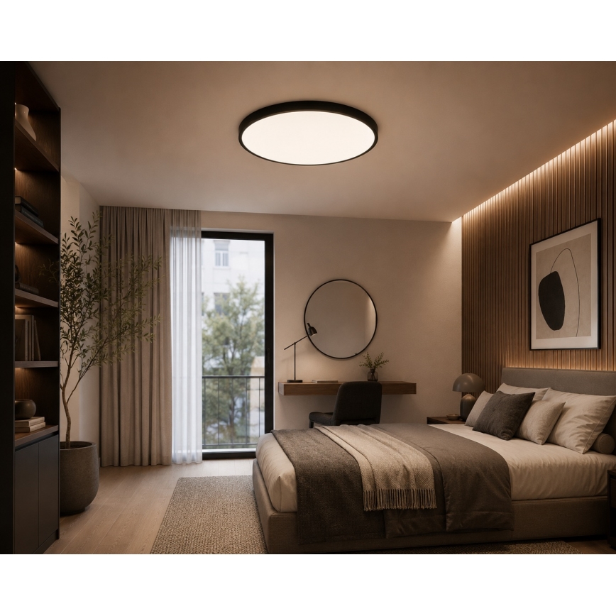 BRILAGI - LED-Badezimmer-Deckenleuchte ZENNA LED/36W/230V Ø 42 cm IP44 schwarz