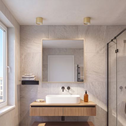 BRILAGI - LED-Badezimmer-Einbauleuchte SMOOTH 1xGX53/15W/230V 60x82 mm goldfarben IP54