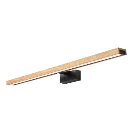 Brilagi - LED-Badspiegelbeleuchtung 3-in-1 WOODY MIRROR LED/15W/230V 80 cm IP44 schwarz/Eiche
