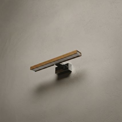 Brilagi - LED-Spiegelleuchte für Badezimmer, 3-in-1 WOODY MIRROR LED/8W/230V 40 cm IP44 hochglanzchrom/Eiche