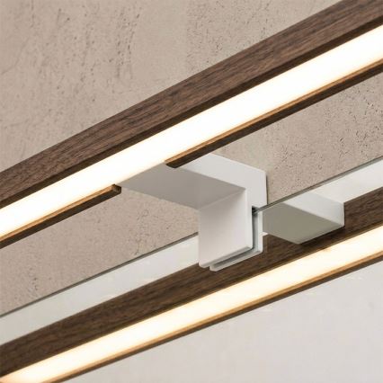 Brilagi - LED-Badezimmer-Spiegelleuchte 3-in-1 WOODY MIRROR LED/8W/230V 40 cm IP44 weiß/Eiche