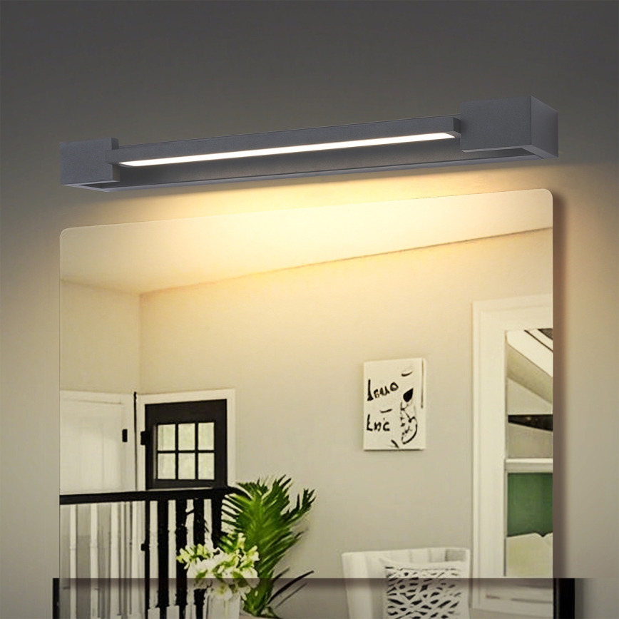 Brilagi - AQUA LINE LED-Spiegelbeleuchtung für das Badezimmer LED/12W/230V 45 cm IP44 Anthrazit CRI 90