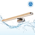 Brilagi - LED-Badezimmer-Spiegelbeleuchtung WOODY MIRROR 3-in-1 LED/12W/230V 60 cm IP44 glänzender Chrom/Eiche