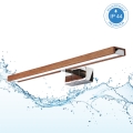 Brilagi - LED-Badezimmer-Spiegelleuchte 3-in-1 WOODY MIRROR LED/12W/230V 60 cm IP44 glänzender Chrom/Eiche-Kirsche