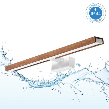Brilagi - LED-Badezimmer-Spiegelleuchte 3-in-1 WOODY MIRROR LED/12W/230V 60 cm IP44 weiß/Eiche-Kirsche