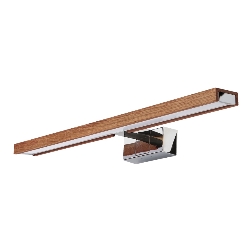 Brilagi - LED-Badezimmer-Spiegelleuchte 3-in-1 WOODY MIRROR LED/12W/230V 60 cm IP44 glänzender Chrom/Eiche-Kirsche