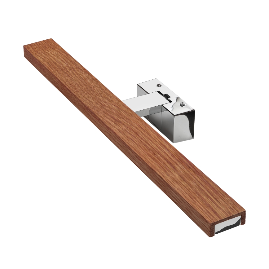 Brilagi - LED-Badezimmer-Spiegelleuchte 3-in-1 WOODY MIRROR LED/12W/230V 60 cm IP44 glänzender Chrom/Eiche-Kirsche