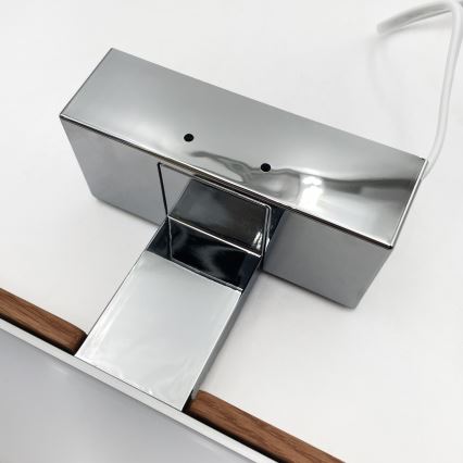 Brilagi - LED-Badezimmer-Spiegelleuchte 3-in-1 WOODY MIRROR LED/12W/230V 60 cm IP44 glänzender Chrom/Eiche-Kirsche