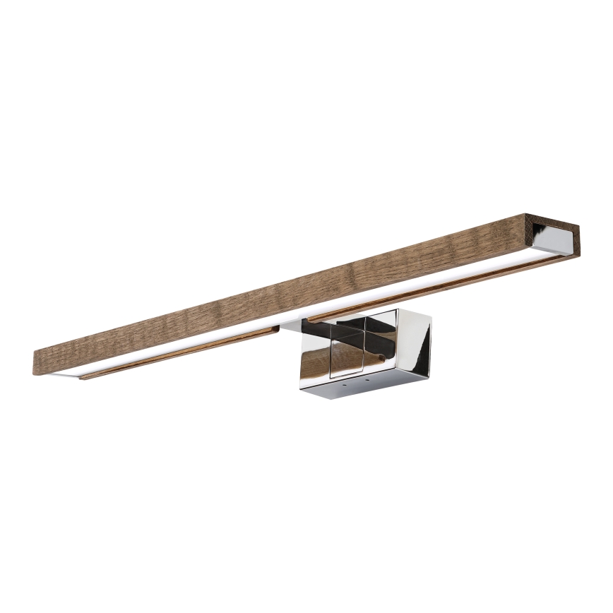 Brilagi - LED-Badezimmer-Spiegelbeleuchtung 3-in-1 WOODY MIRROR LED/12W/230V 60 cm IP44 glänzender Chrom/Eiche/Nussbaum