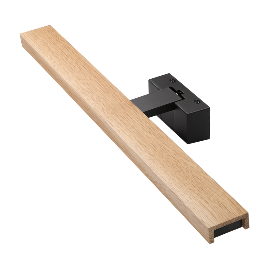 Brilagi - LED-Badspiegelleuchte 3-in-1 WOODY MIRROR LED/12W/230V 60 cm IP44 schwarz/Eiche