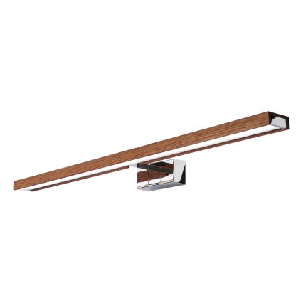 BRILAGI - LED-Badspiegelleuchte 3-in-1 WOODY MIRROR LED/15W/230V 80 cm IP44 glänzender Chrom/Eiche/Kirsche