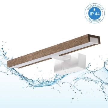Brilagi - LED-Badezimmer-Spiegelleuchte 3-in-1 WOODY MIRROR LED/8W/230V 40 cm IP44 weiß/Eiche